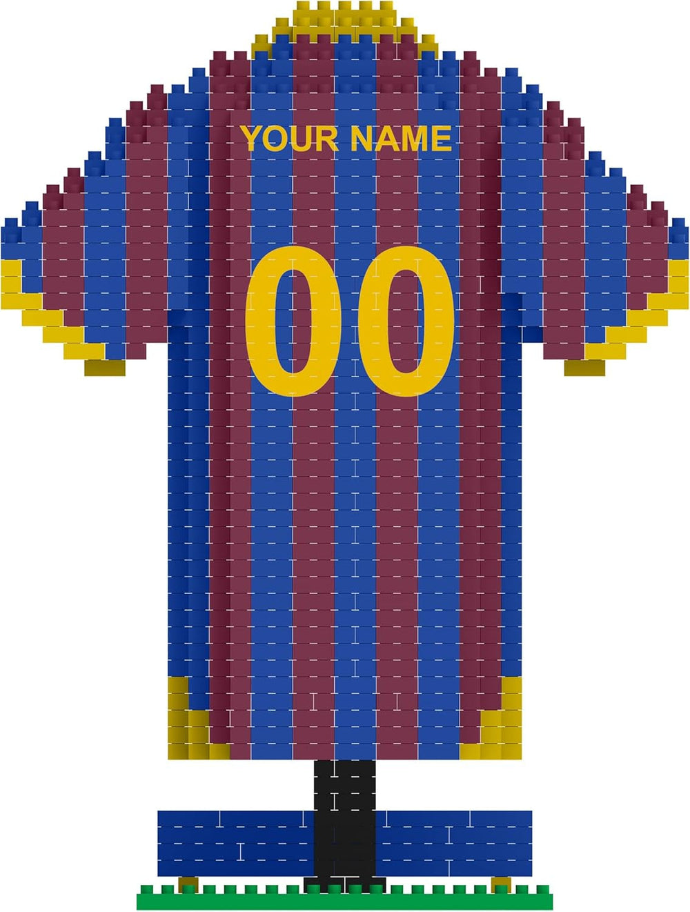 FOCO Offizielles Lizenzprodukt FC Barcelona Personalisiert BRXLZ Schreibtisch Hemd 3D Bricks Building Konstruktionsspielzeug