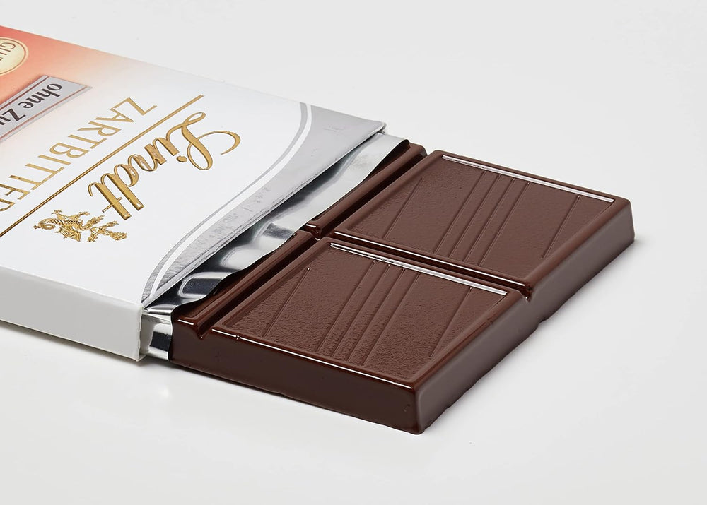 Ciemna czekolada bez dodatku cukru | Tabletka 100g | Najlepsze o zawartości kakao 55%, bezglutenowe | Tabliczka czekolady | Zestaw upominkowy z czekoladą (4 sztuki)