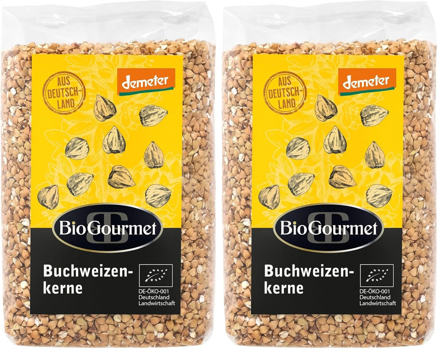 Kasza Gryczana BioGourmet Demeter – torebka 500g | Bezglutenowe, wysokobłonnikowe i regionalne | Z niemieckiego rolnictwa organicznego (Badenia-Wirtembergia/Bawaria) | Idealne do musli, sałatek i dodatków