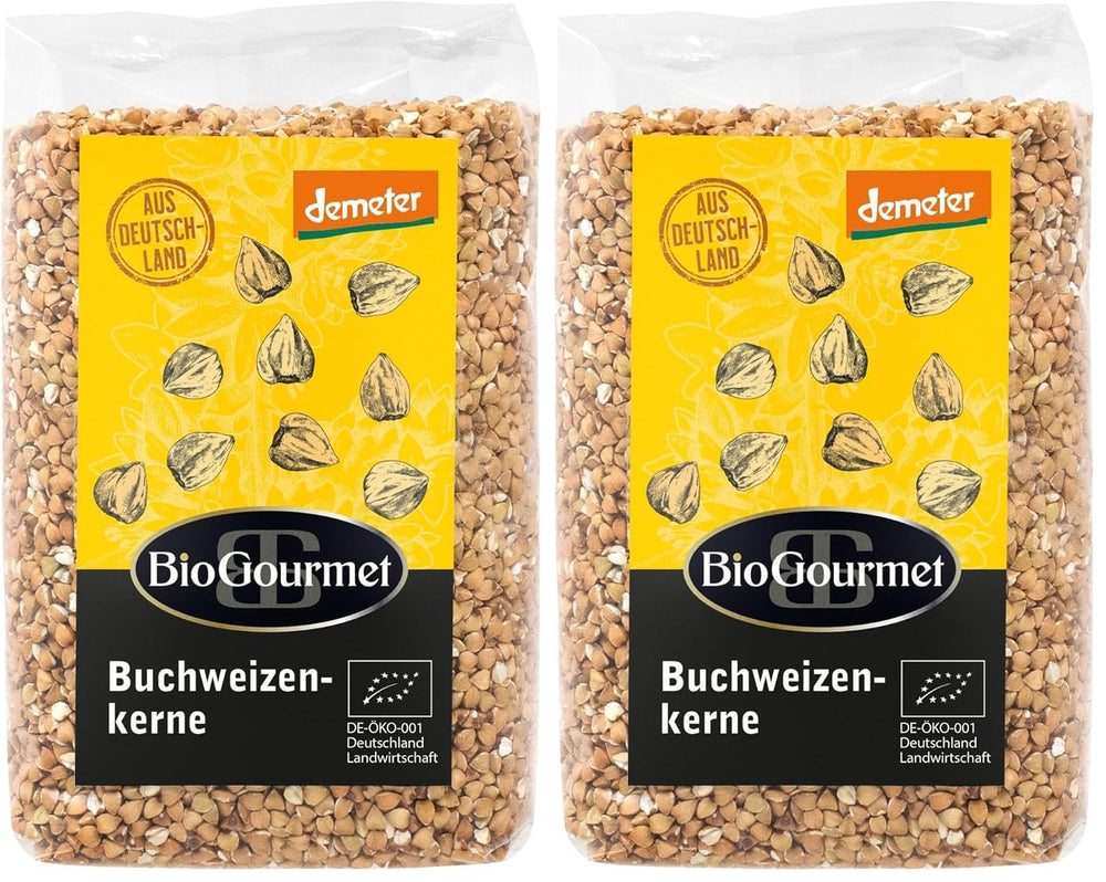 Kasza Gryczana BioGourmet Demeter – torebka 500g | Bezglutenowe, wysokobłonnikowe i regionalne | Z niemieckiego rolnictwa organicznego (Badenia-Wirtembergia/Bawaria) | Idealne do musli, sałatek i dodatków