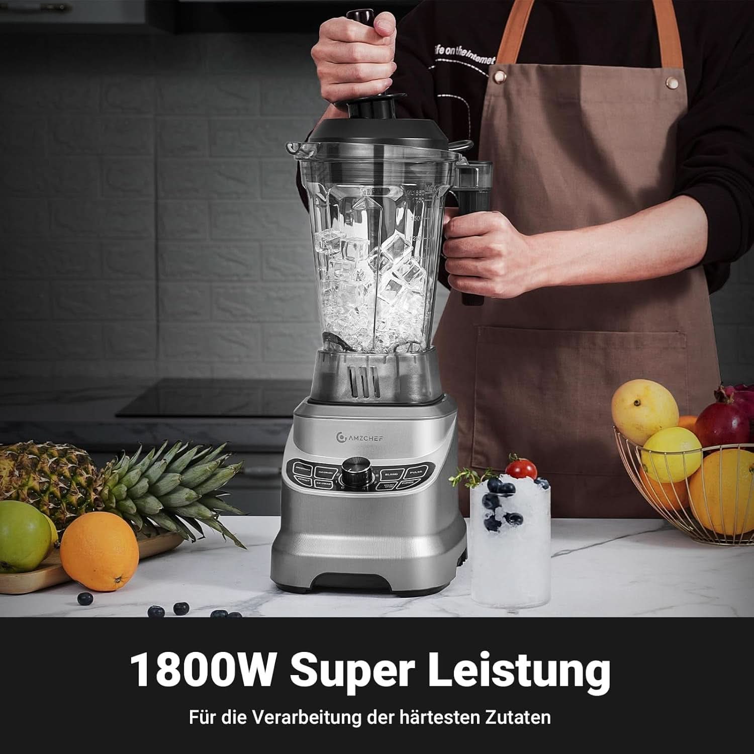 Profesjonalny blender AMZ BOSS z 8 regulowanymi prędkościami | Mikser 1800W Matka i Dziecko Naty Shop