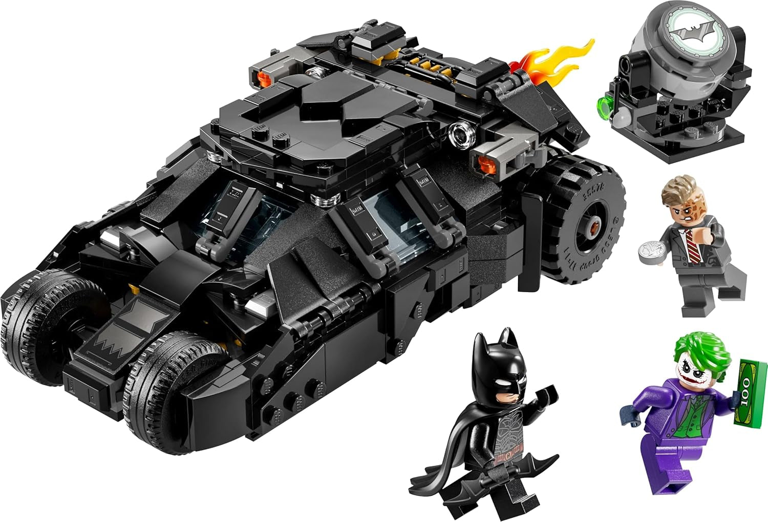 LEGO DC Batman: Kubek Batmana kontra Kubek Batmana Dwie twarze i Joker — zabawka superbohatera z samochodem Batmobil — zestaw z minifigurkami — prezent dla chłopców i dziewcząt od 8 lat 76303 Zestawy do budowania w sklepie LEGO