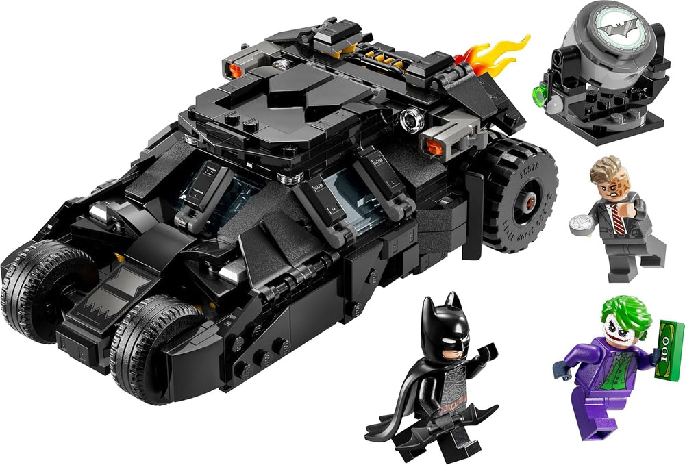 LEGO DC Batman: Kubek Batmana kontra Kubek Batmana Dwie twarze i Joker — zabawka superbohatera z samochodem Batmobil — zestaw z minifigurkami — prezent dla chłopców i dziewcząt od 8 lat 76303 Zestawy do budowania w sklepie LEGO