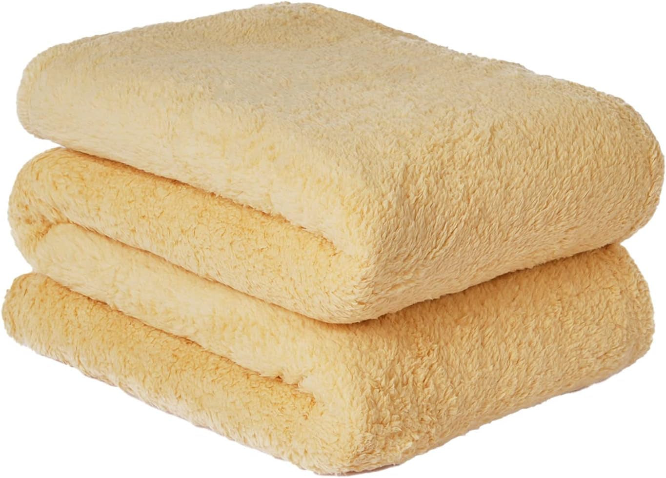 Brentford's Teddy Fleece Blanket, Pătură mare pentru pat, plușată, super moale, caldă, pentru canapea, pat, cuvertură de pat, negru - 150 X 200 Cm Paturi si Cuverturi Besuche den Brentfords-Store Galben ocru 200 X 240 Cm