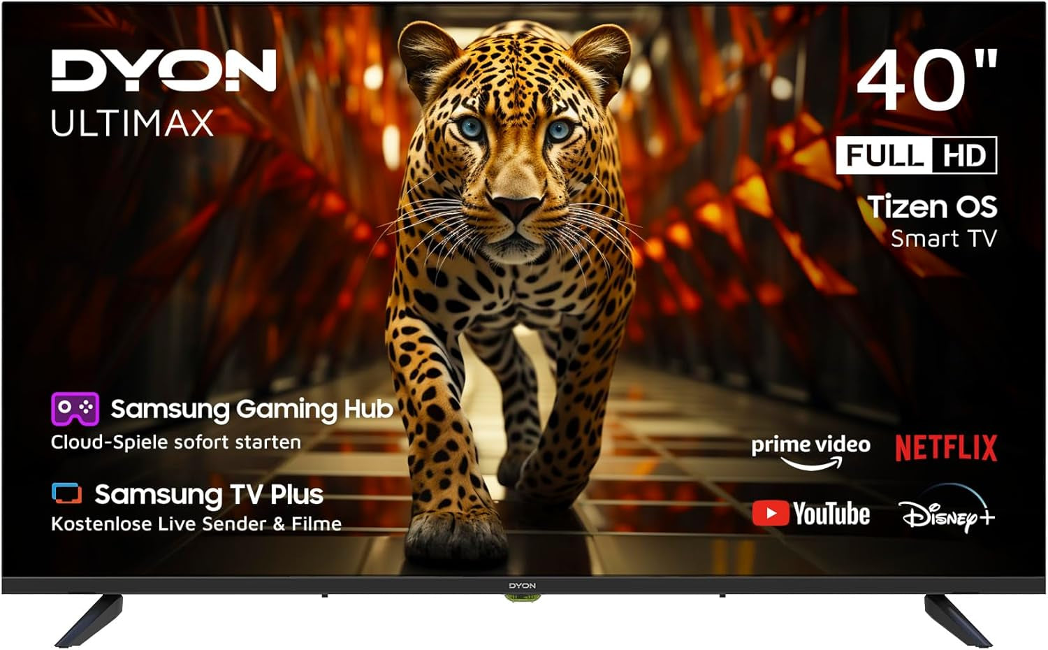 DYON ULTIMAX 32H-TI-W - Televizor inteligent HD de 32 inch (80 cm) cu sistem de operare Samsung Tizen, tuner triplu (DVB-C/-S2/-T2), Samsung Smart Hub, Prime Video, Netflix, Disney+ [2025]