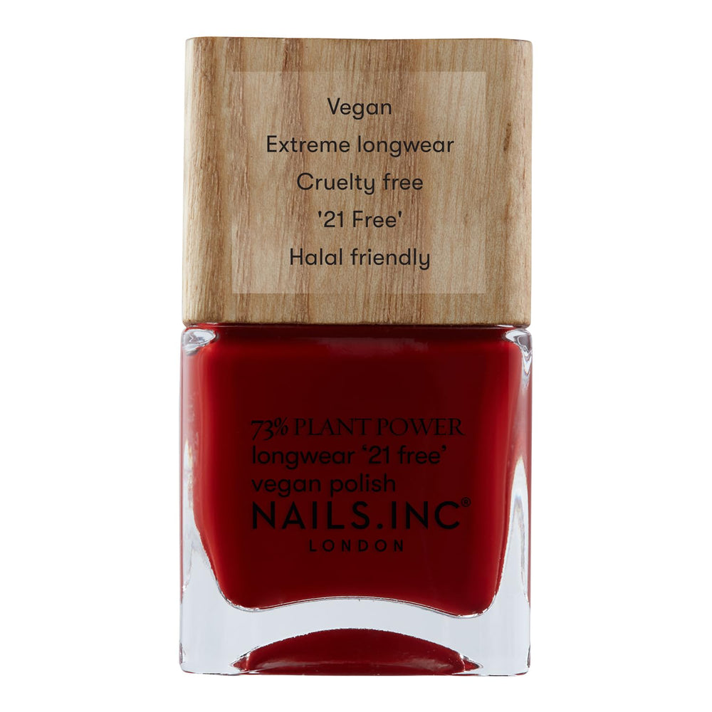Nails Inc - GLOWING SOMEWHERE Wegański lakier do paznokci Plant Power - 73% na bazie roślin, w 100% wegański i wolny od okrucieństwa - Idealny manicure, błyszcząca perła - Do ekologicznego zdobienia paznokci