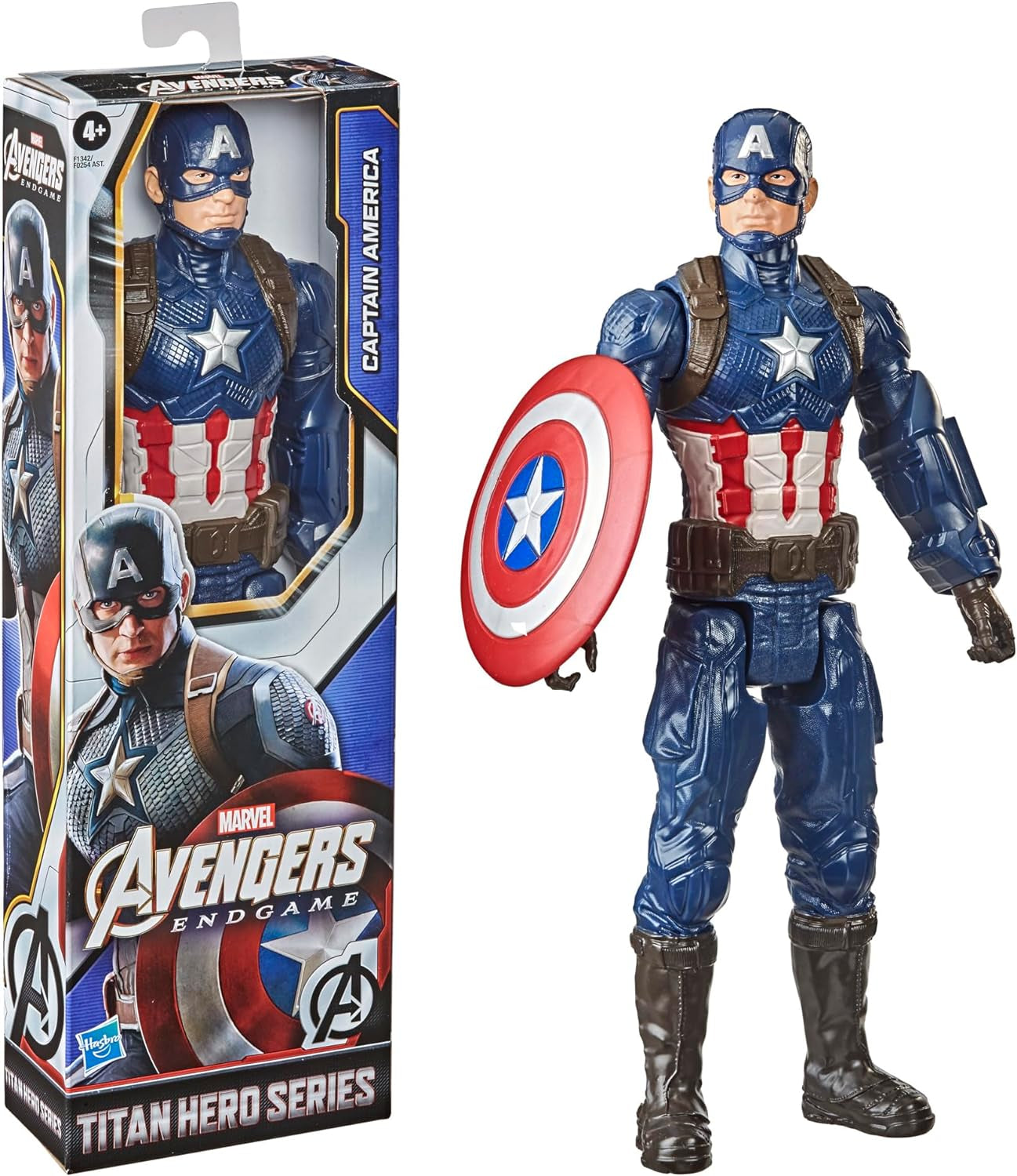 Marvel Avengers Titan Hero Series Captain America, figurină de acțiune înaltă de 30 cm, jucărie pentru copii cu vârsta de peste 4 ani Action figures Naty Shop