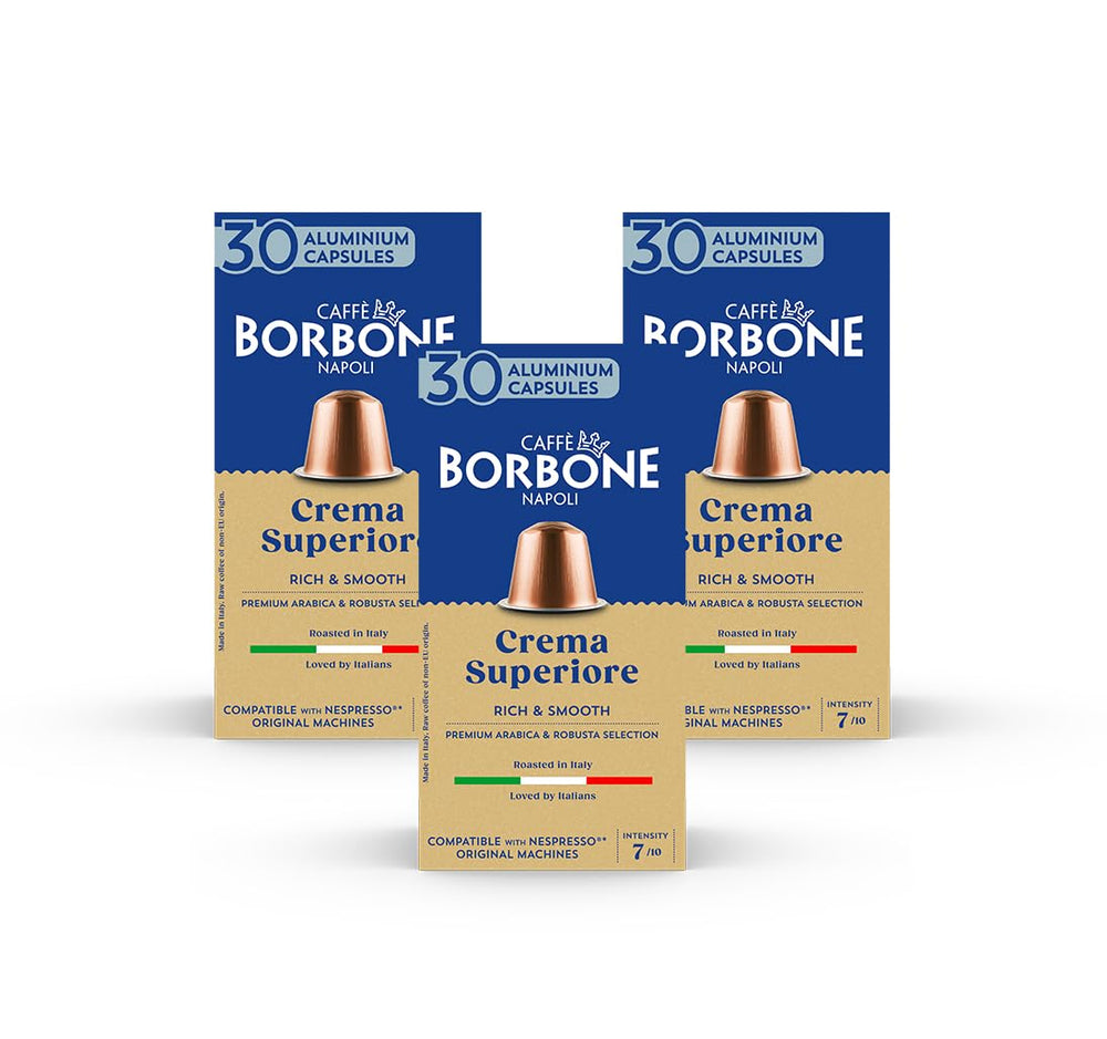 Caffè Borbone Crema Superiore - 90 Kaffeekapseln - reichhaltig und cremig - Kompatibel mit Nespresso®* Haushalts-Espressomaschinen