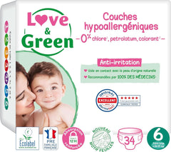 Love&Green, Pieluchy dla niemowląt hipoalergiczne rozm. 6 (34 szt.) Matka i Dziecko Naty Shop