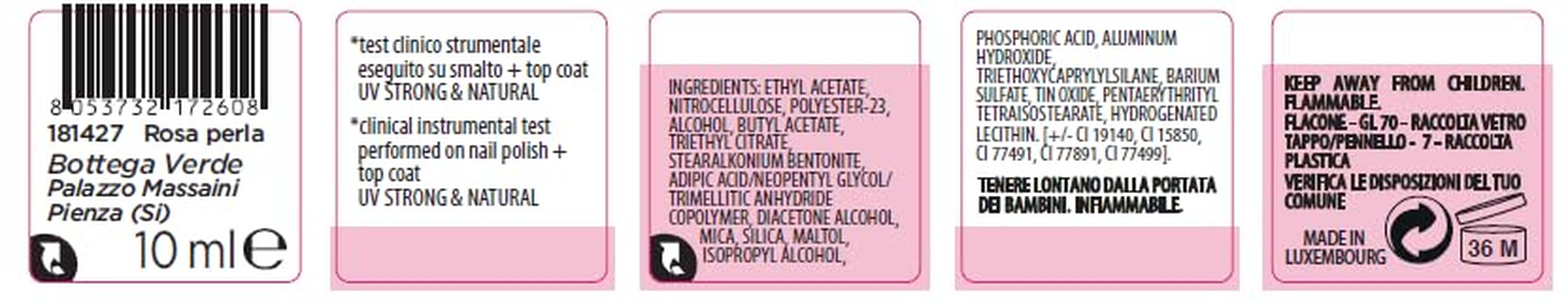 - Oja cu durată de 7 zile, 10 ml, roz perlat