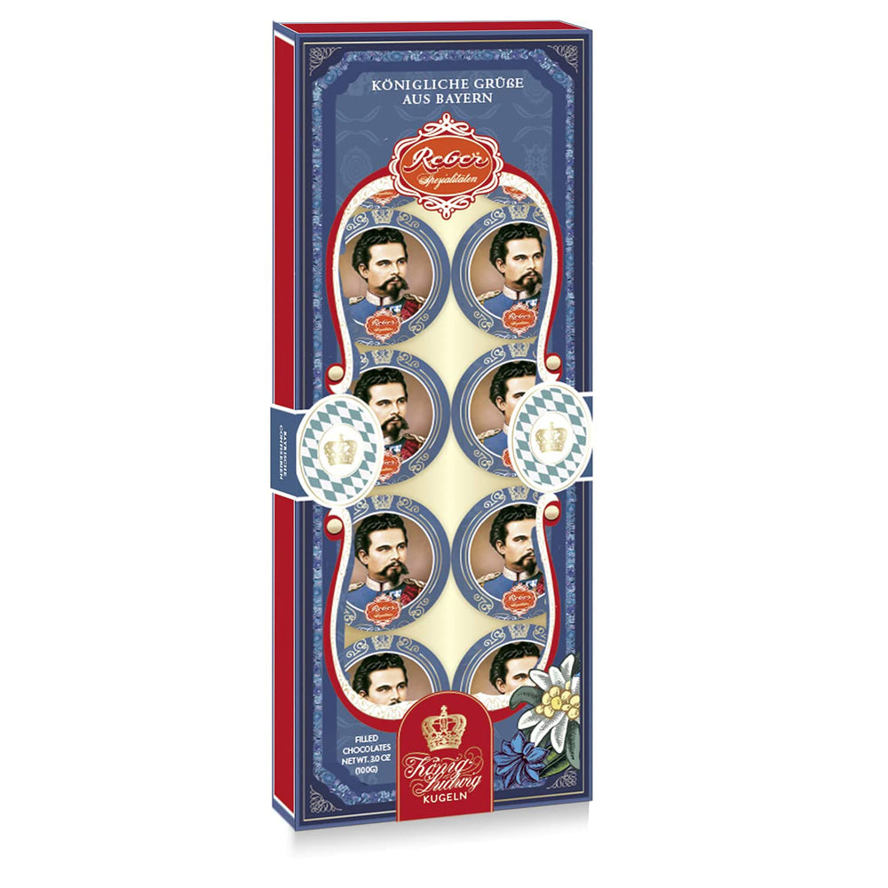 Kulki Reber Mozart z gorzką czekoladą, opakowanie 6 szt. z marcepanem i nugatem, wegańskie - 1 x 120 g