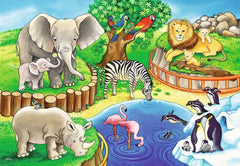 Ravensburger Puzzle dla dzieci - 07602 Zwierzęta w Zoo - Puzzle dla dzieci od 3 roku życia z elementami 2X12 Puzzle Naty Shop