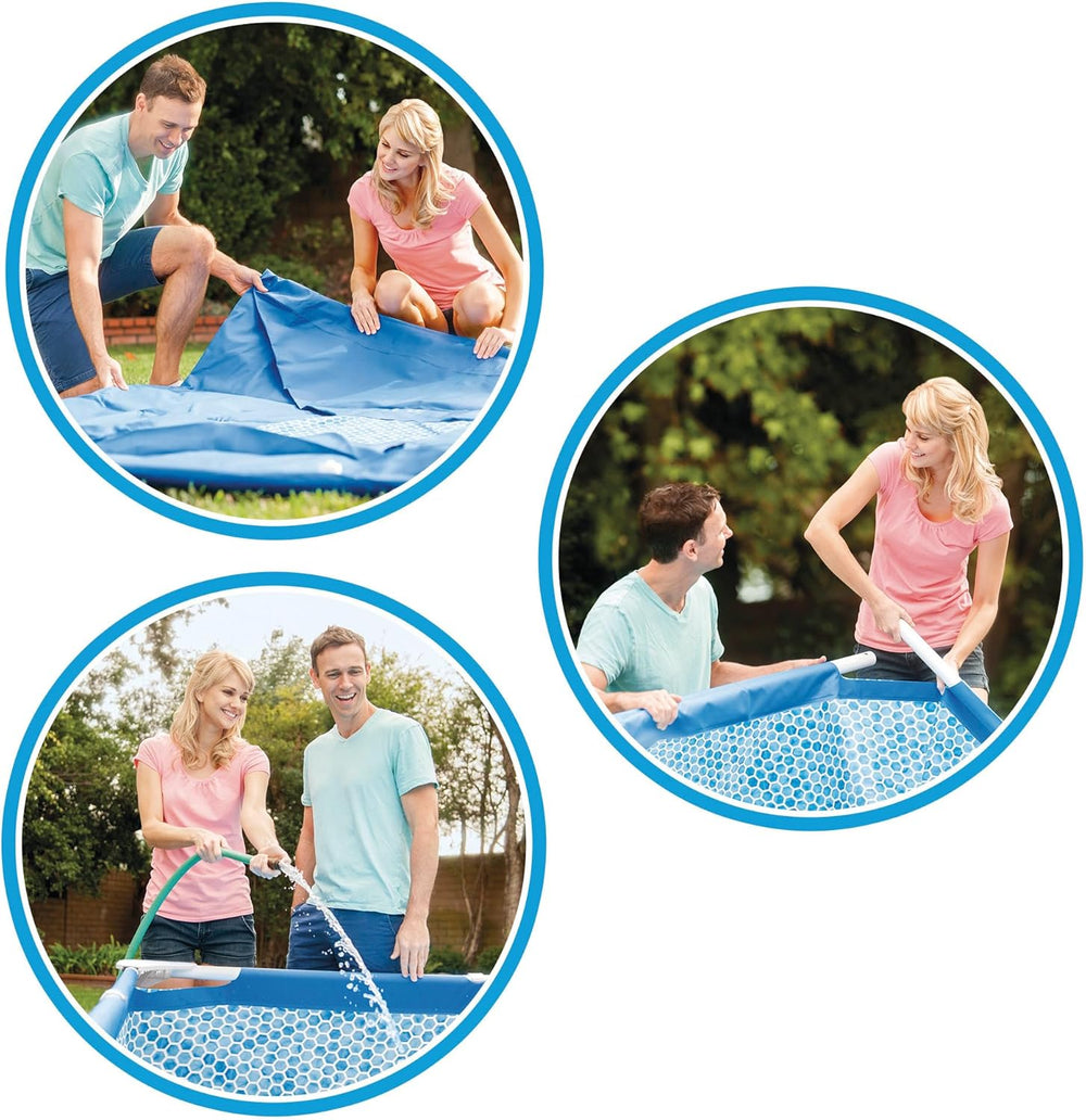 Basen o wymiarach 3 m x 76 cm z metalową ramą i pompą filtrującą 4485 litrów Niebieski 305 x 76 cm 28202UK