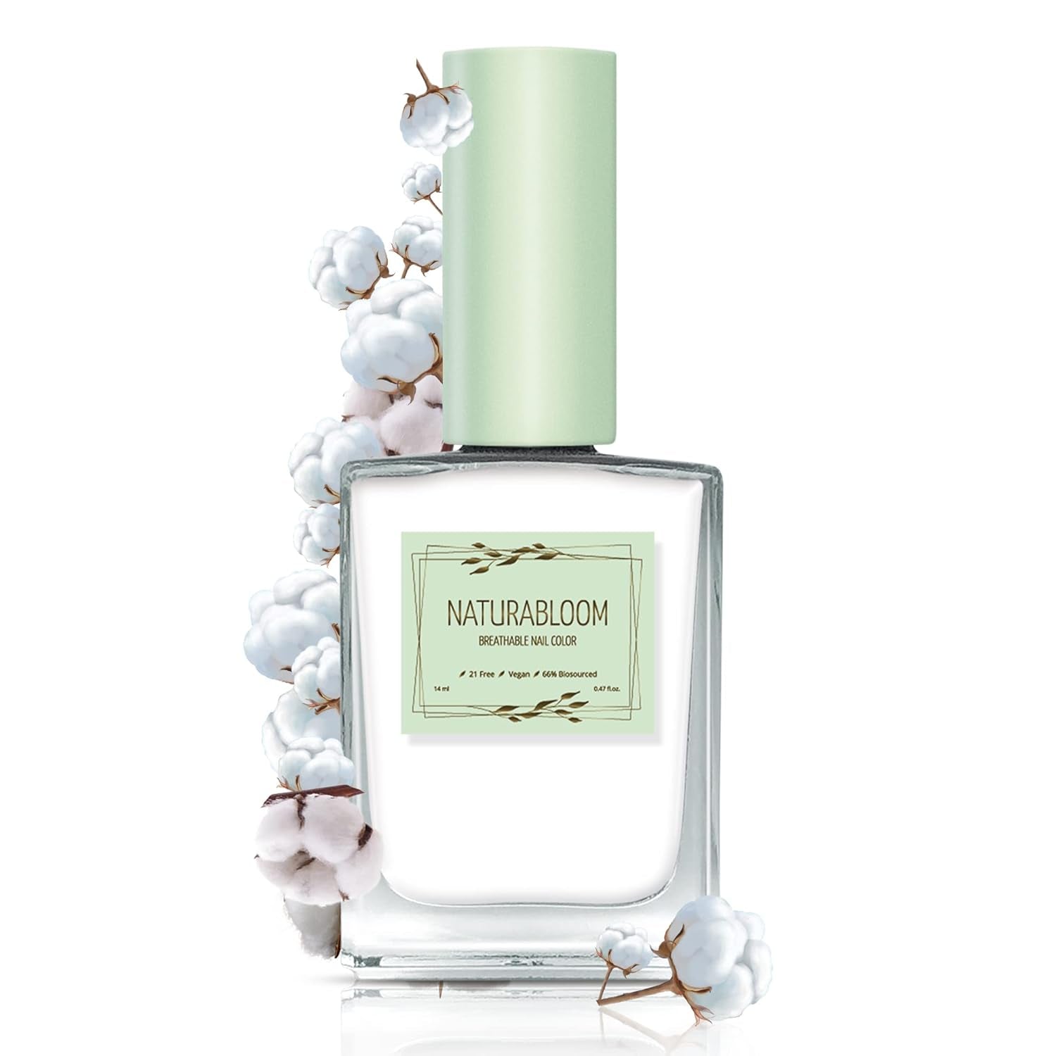 Szybkoschnący beżowy lakier do paznokci (Moon Dust) - naturalny lakier do paznokci o wegańskiej formule - oddychający, trwały i trwały, 14 ml