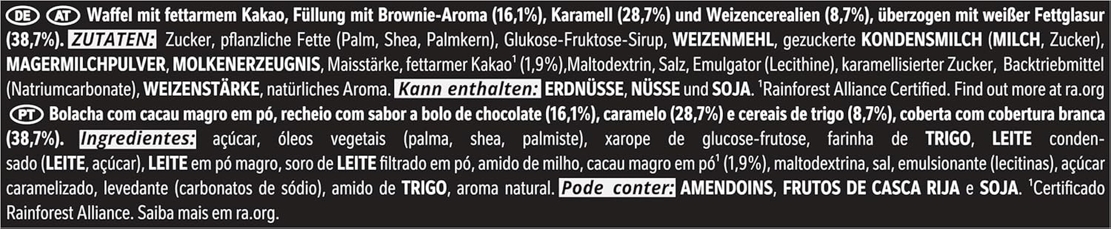Baton czekoladowy LION Black & White, przekąska o intensywnym smaku, chrupiąca czekolada i chrupiące chipsy, nadzienie brownie, wyjątkowe doznanie rozpływające się w ustach, 1 opakowanie (5 x 30g)