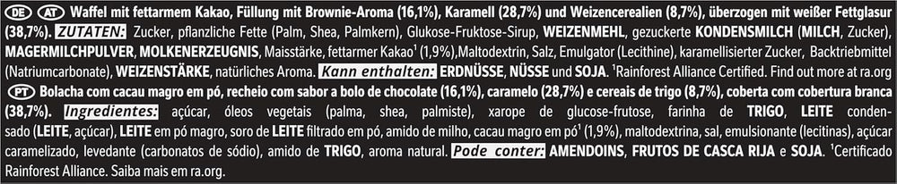 Baton czekoladowy LION Black & White, przekąska o intensywnym smaku, chrupiąca czekolada i chrupiące chipsy, nadzienie brownie, wyjątkowe doznanie rozpływające się w ustach, 1 opakowanie (5 x 30g)