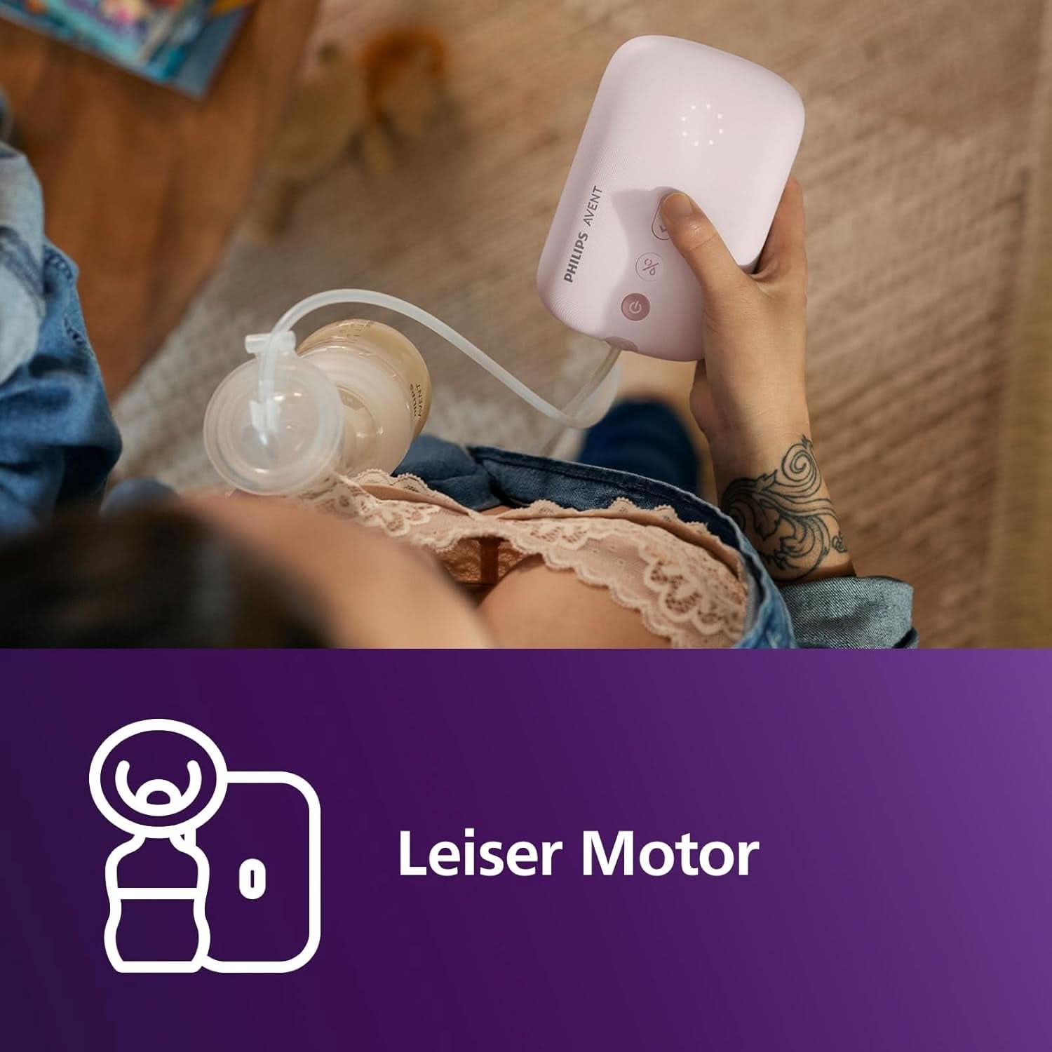 Philips Avent Elektrische Natural Motion Milchpumpe - Zestaw Zum Abpumpen, Aufbewahren Und Füttern Inkl. Flaschen, Schnuller Und Becher (Modell SCD340/31) Żywność i akcesoria do karmienia piersią Sklep Bebe Naty