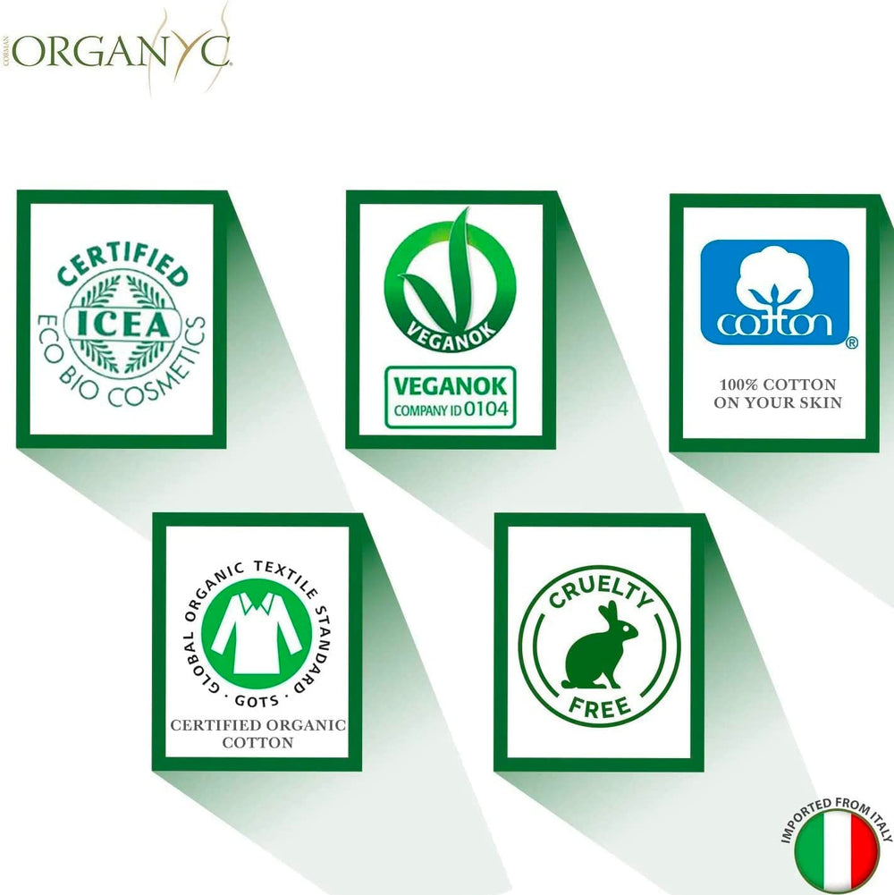Organyc Wilgotne chusteczki do higieny intymnej, wykonane w 100% z certyfikowanej bawełny organicznej – 4 opakowania po 20 chusteczek (łącznie 80 chusteczek)