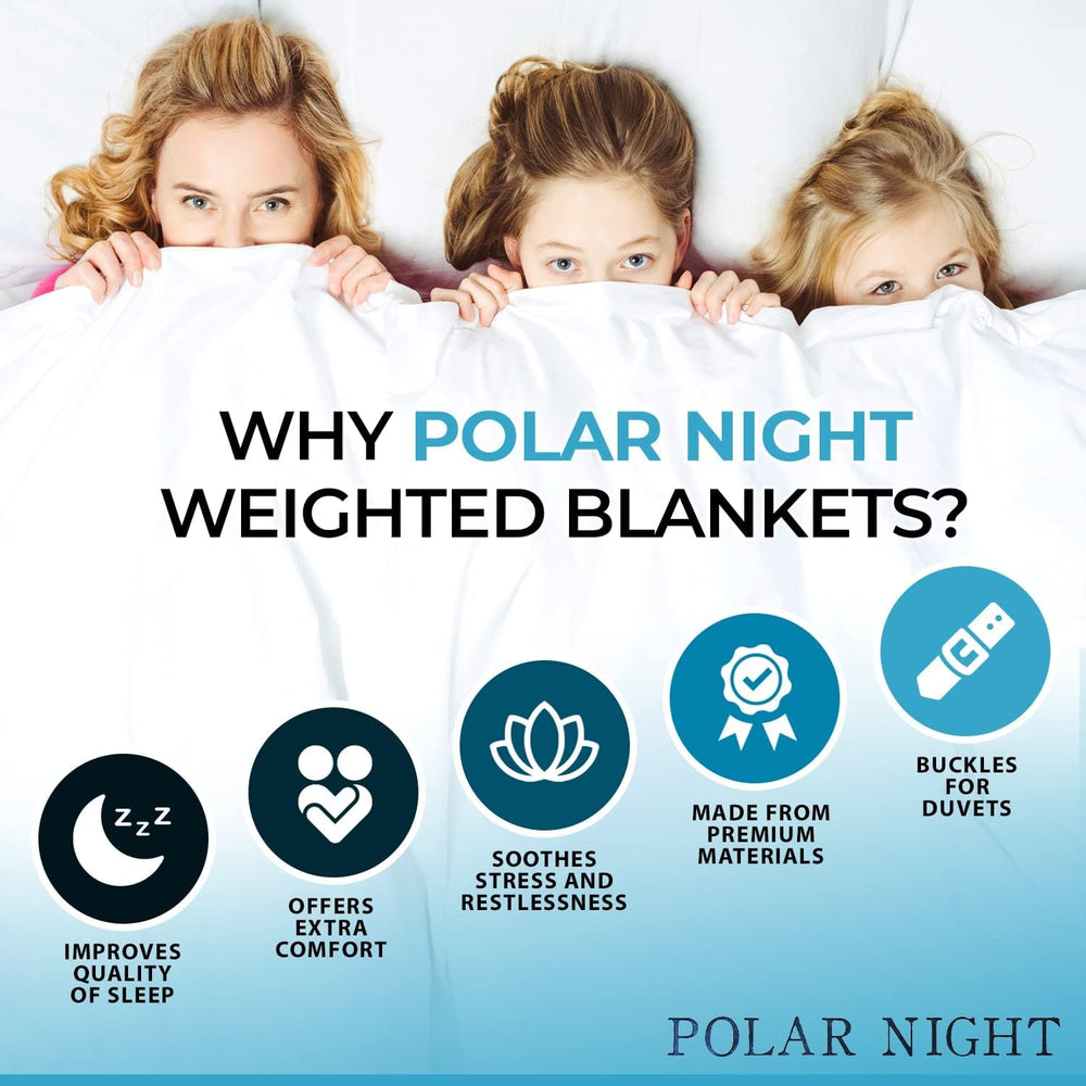 Koc obciążany Polar Night dla dorosłych 150 X 200 cm, 9 Kg - Koc obciążany do głębokiego snu, koc ciężki, koc terapeutyczny ze 100% mikrofibry, koc relaksacyjny Oeko-Tex® 100 Comforter Standardowe łóżka i koce Polar Night