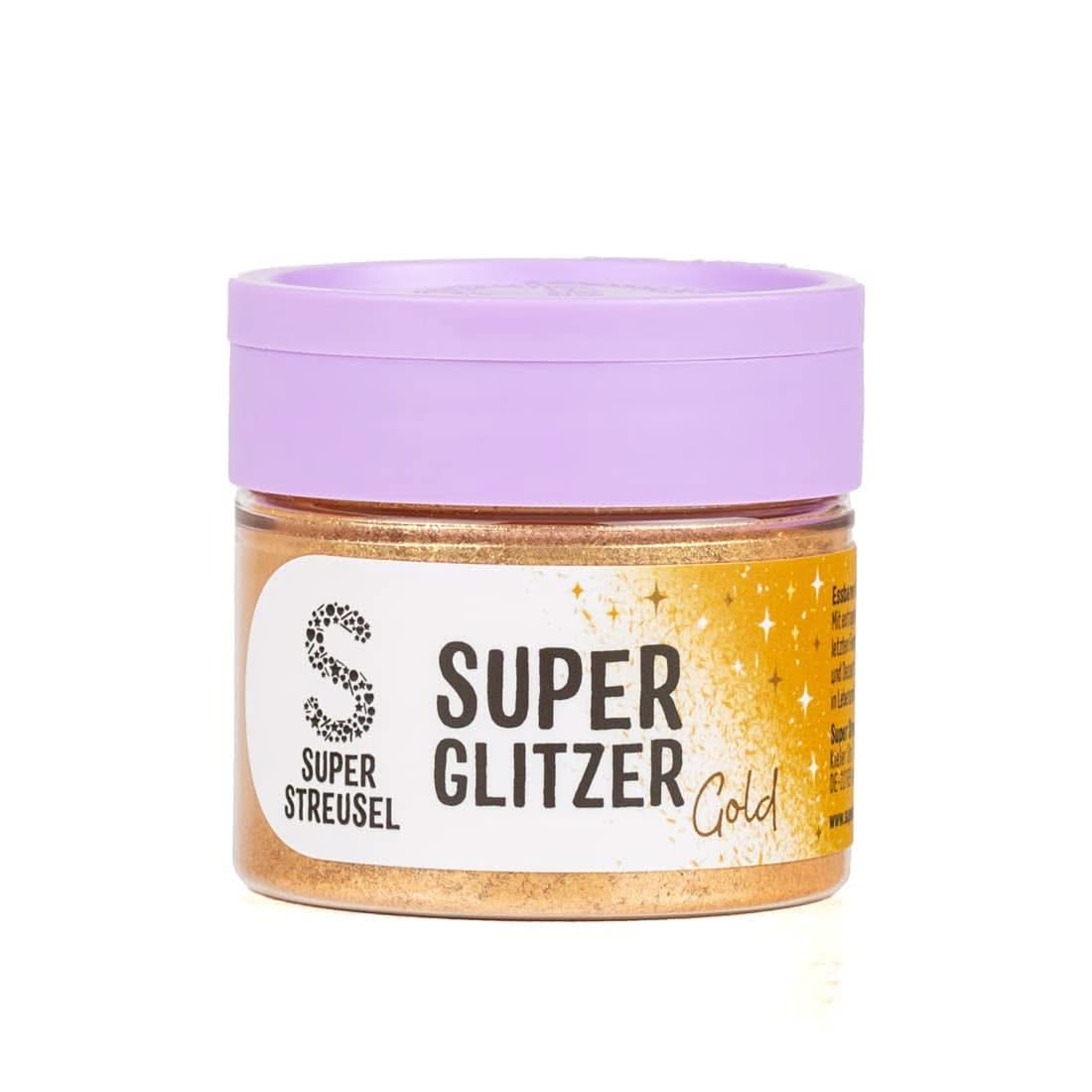 Super Streusel, Super Glitter Powder Gold, brokat w proszku, złoto, 10 gramów Glitter Naty Shop