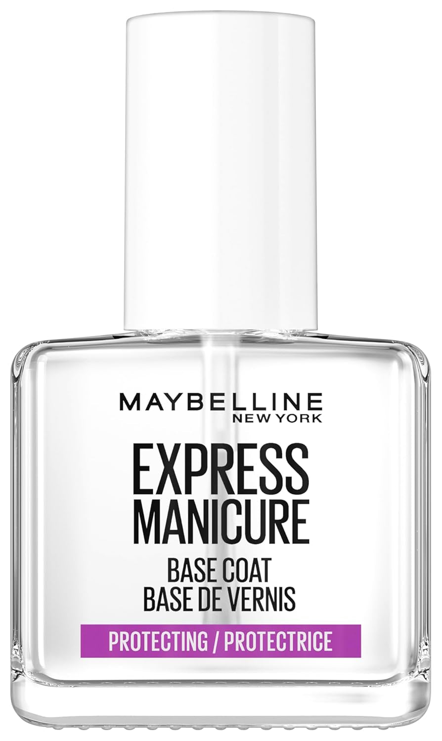 Maybelline New York Lakier do paznokci, przezroczysta baza, supertrwała i ochronna baza bazowa, 12 ml
