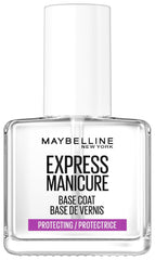 Maybelline New York Lakier do paznokci, przezroczysta baza, supertrwała i ochronna baza bazowa, 12 ml