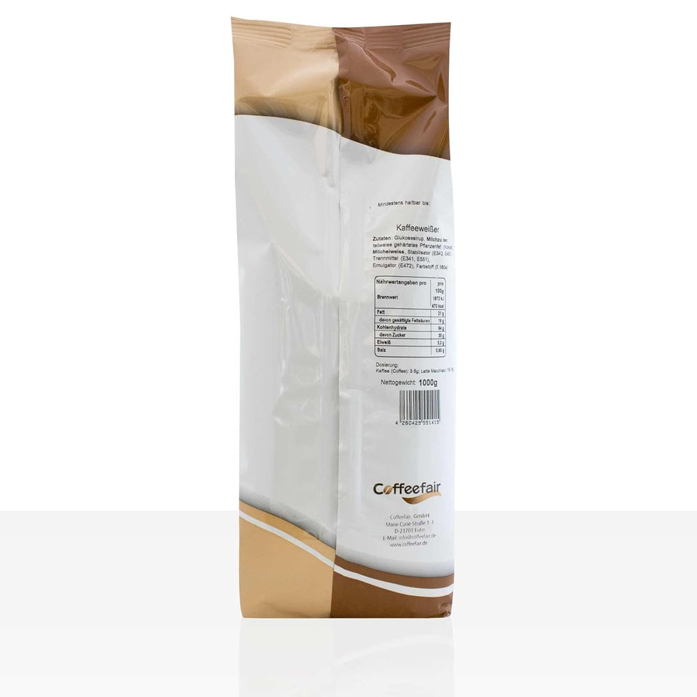 Coffeefair Kaffeeweißer 10 x 1kg wysokiej jakości Kaffeeweißer für Vending-Automaten & Kaffeevollautomaten, hohe Weißkraft, sehr ergiebig & gut löslich