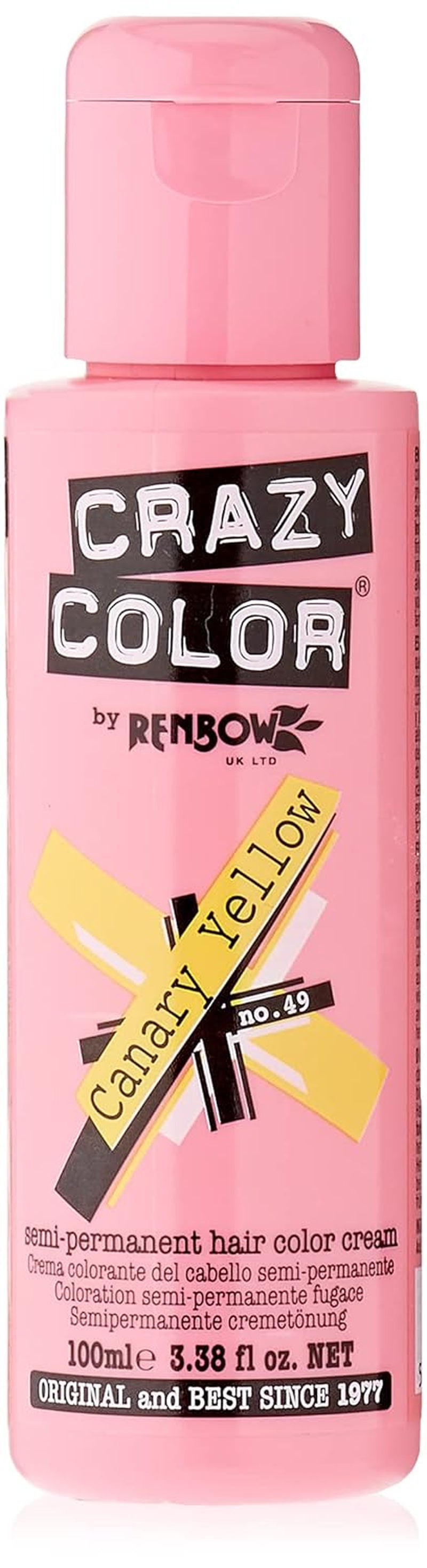 GO TOXIC UV cremă semipermanentă pentru colorarea părului, 100 ml (1 pachet) Vopsea pentru par Naty Shop 49 Galben canar 100 Ml (1 pachet)