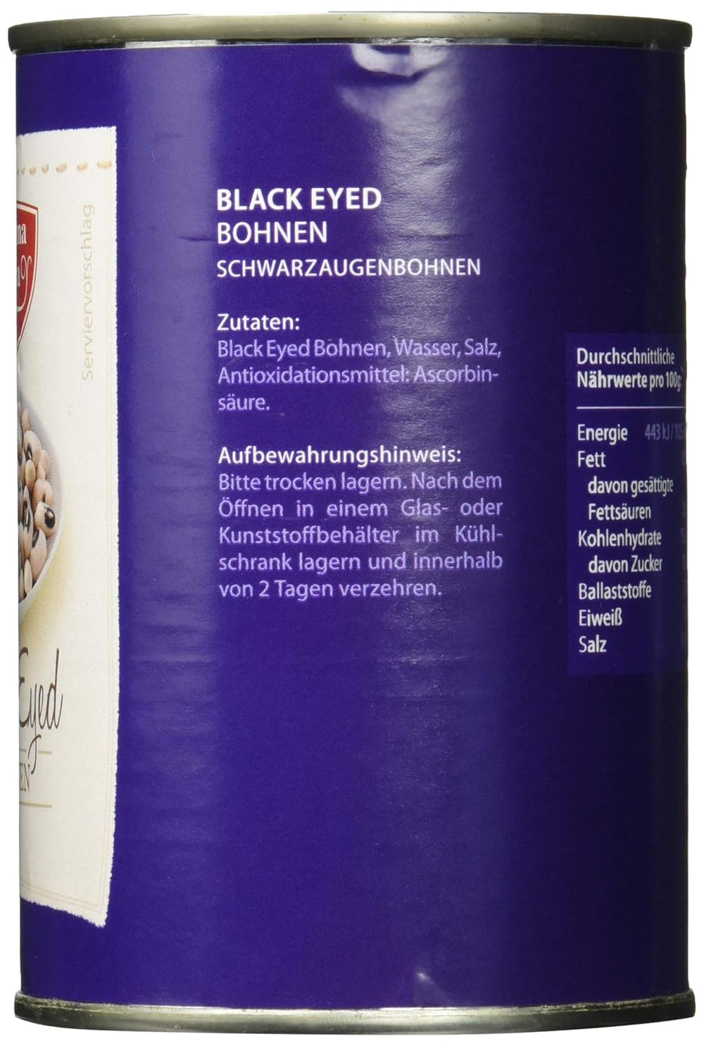 Fasola Black Eyed 12 sztuk (12 x 425 ml)