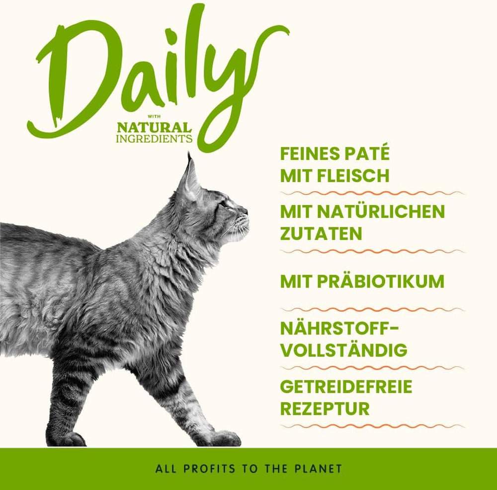 Almo Nature Daily - Nassfutter für Erwachsene Katzen - Huhn - 100 g, Packung mit 32