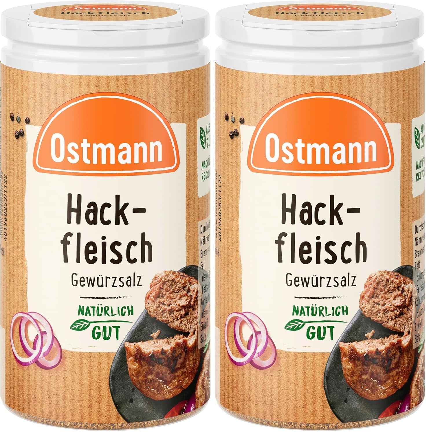 Ostmann Gewürze - Hackfleisch Gewürzsalz | Gewürz für Hackfleisch, Buletten oder Cevapcici | 60 g w Streudose