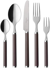 Villeroy And Boch Play Chocolate Brown Tacâmuri de masă, pentru până la 6 persoane, 30 de bucăți, oțel inoxidabil, mâner din plastic maro Bucatarie Naty Shop