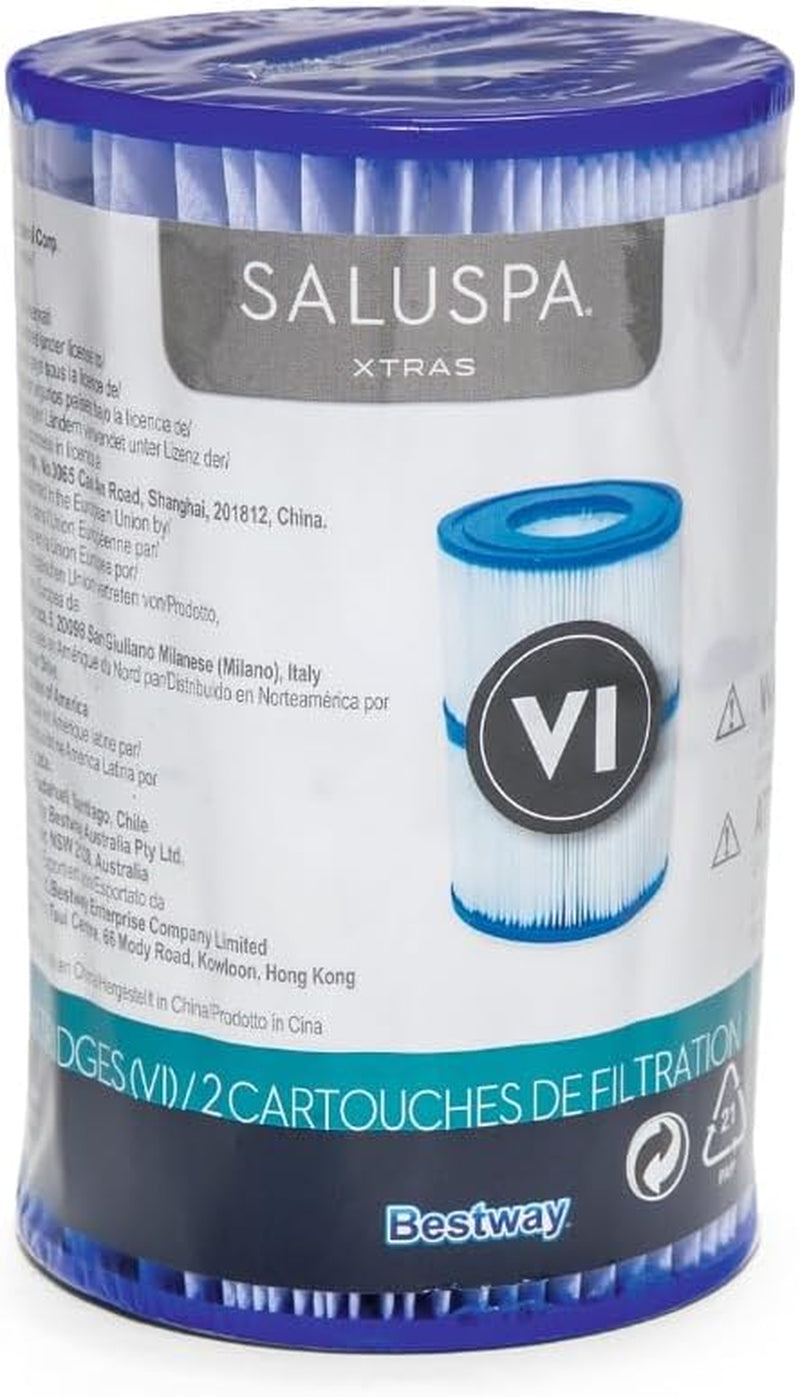 Wkład filtra Bestway, rozmiar VI, opakowanie podwójne, biały