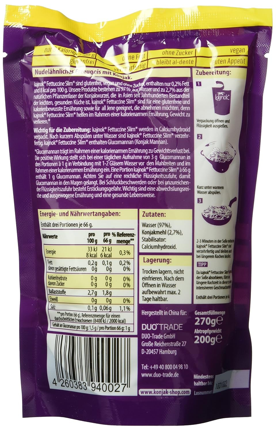 Fettuccine Slim, pudełko 10 sztuk, 499974