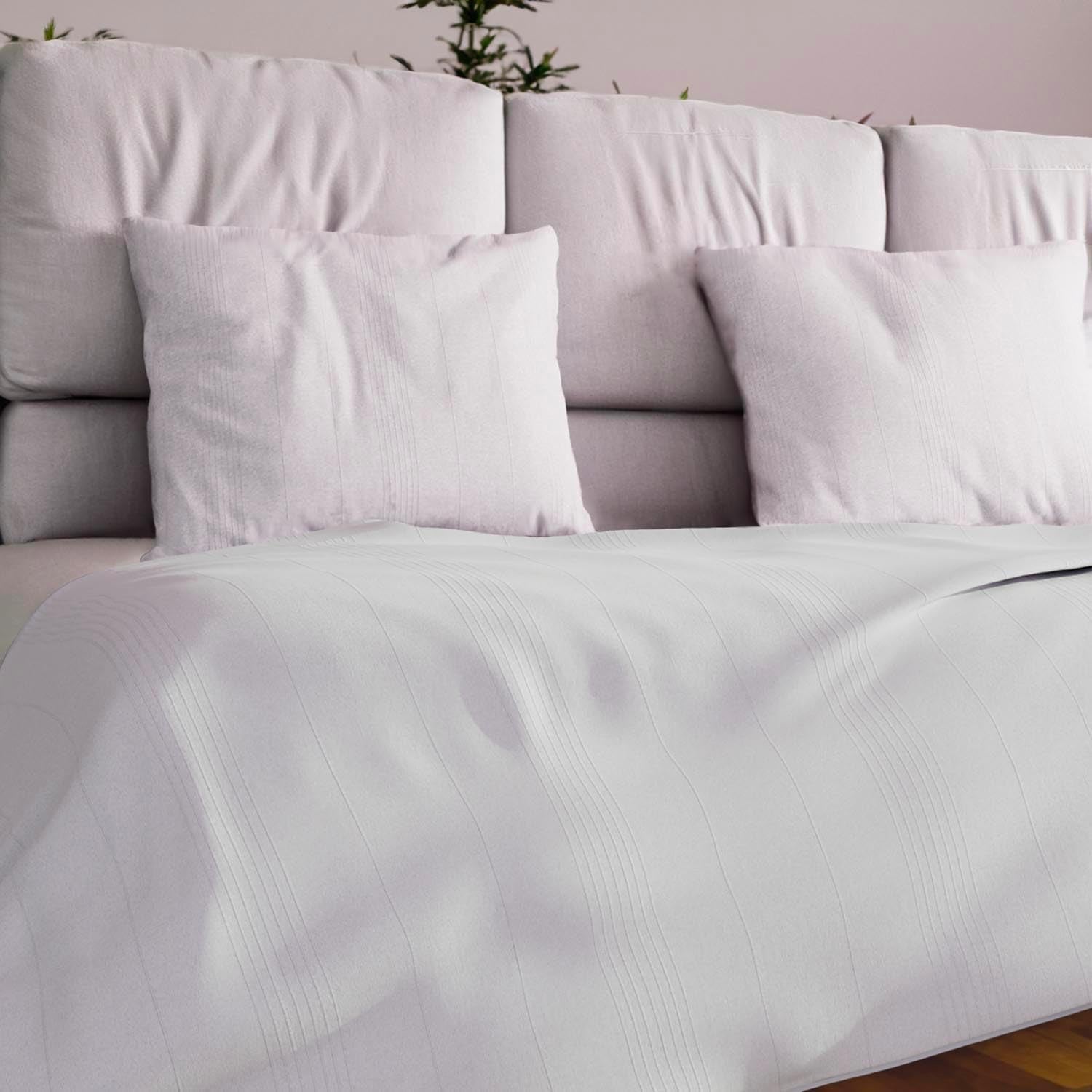 Soleil D'Ocre Adele, Zygzakowata okładka, zrzucona z sofy, Polycoton, niebieska, 220 x 240 cm Kołdry i kołdry Naty Shop biały 180 x 220 cm