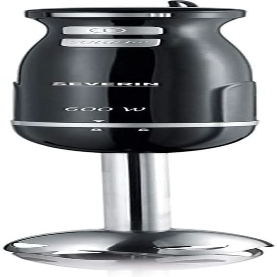 SEVERIN Kabelloser Stabmixer Mit Premium-Set, Abnehmbarer Mixstab, Mit Pürierstab, Multizerkleinerer, Mixbehälter, Kartoffelstampfer & Schneebesen, Schwarz/Edelstahl-Gebürstet, SM 3775 Matka i dziecko Naty Shop Single