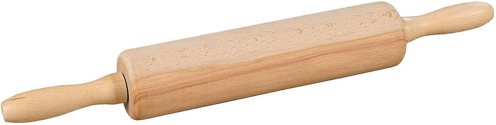 KESPER | Teigrolle aus Buchenholz – certyfikat FSC® | Backrolle z Metallachse i Gleitlager | Gesamtlänge: 44 cm - Ø 6,3 cm | 25 cm Walze | 69374