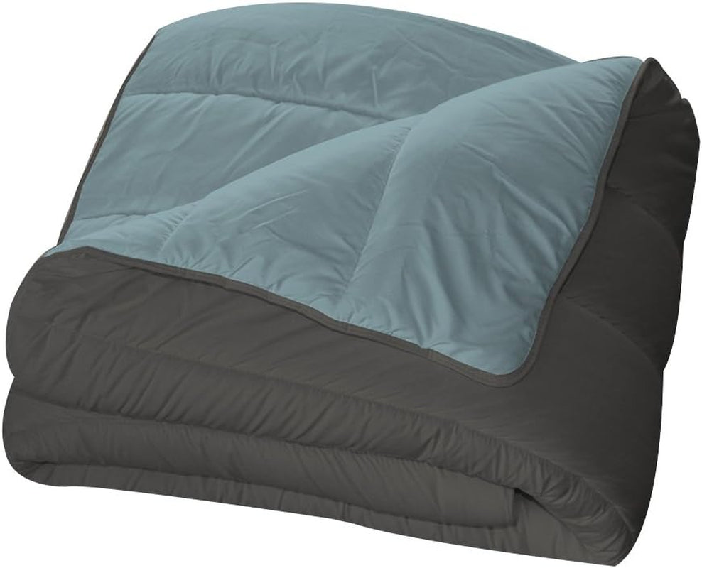 Dwustronna kołdra Bleu Câlin dla 2 osób, mikrofibra, bordowy/pieprzowy, 220X240 cm Kołdry i kołdry Naty Shop Grafit/Lodowiec 220 X 240 Cm