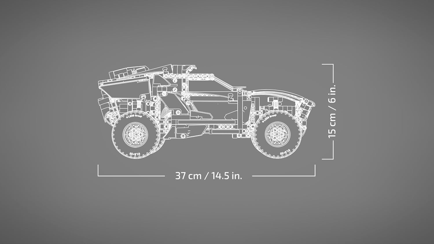 LEGO 42160 Technic Audi RS Q e-tron, zdalnie sterowany Rallye-Auto-Spielzeug, Dakar-Rallye-Geländewagen, App-steuerter RC mit Control+, Geschenk für Jungen, Mädchen und Fans ab 10 Jahren zum Bauen