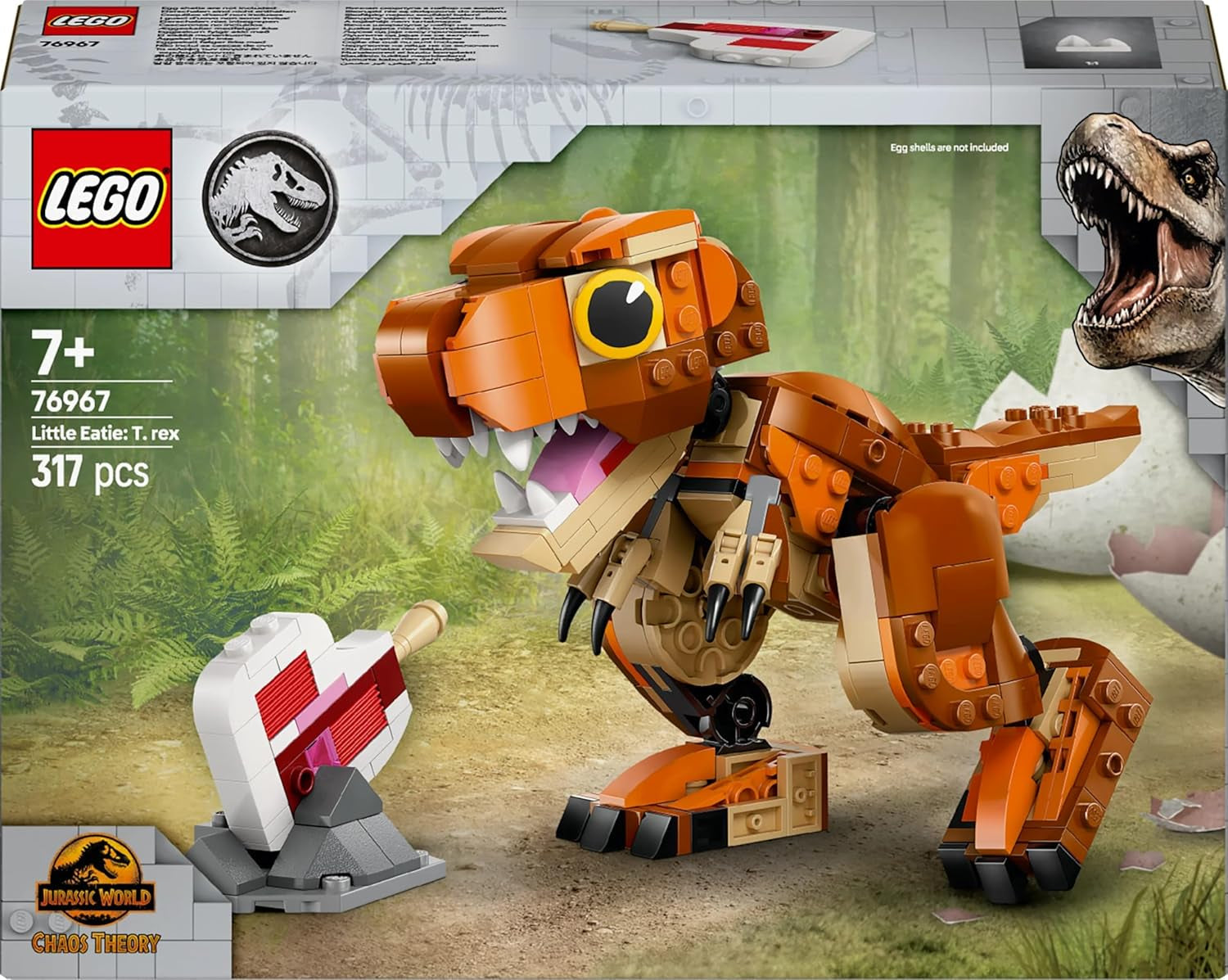 LEGO Jurassic World Little Eatie: zabawka do budowania T.Rex dla chłopców i dziewcząt 7-letni zestaw do budowania dinozaurów Model prezentowy dla dzieci z ruchomymi ustami, głową i ogonem 76967 Zestawy do budowania Besuche den LEGO-Store