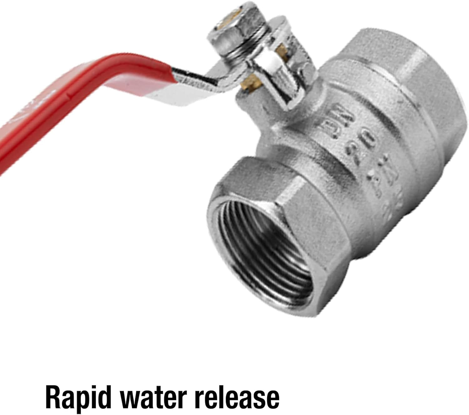 Robinet cu bilă Gardena: Robinet de evacuare pentru uz interior și exterior, filet interior pe ambele părți, filet de 26,5 mm (G 3/4 inch) (7336-20)