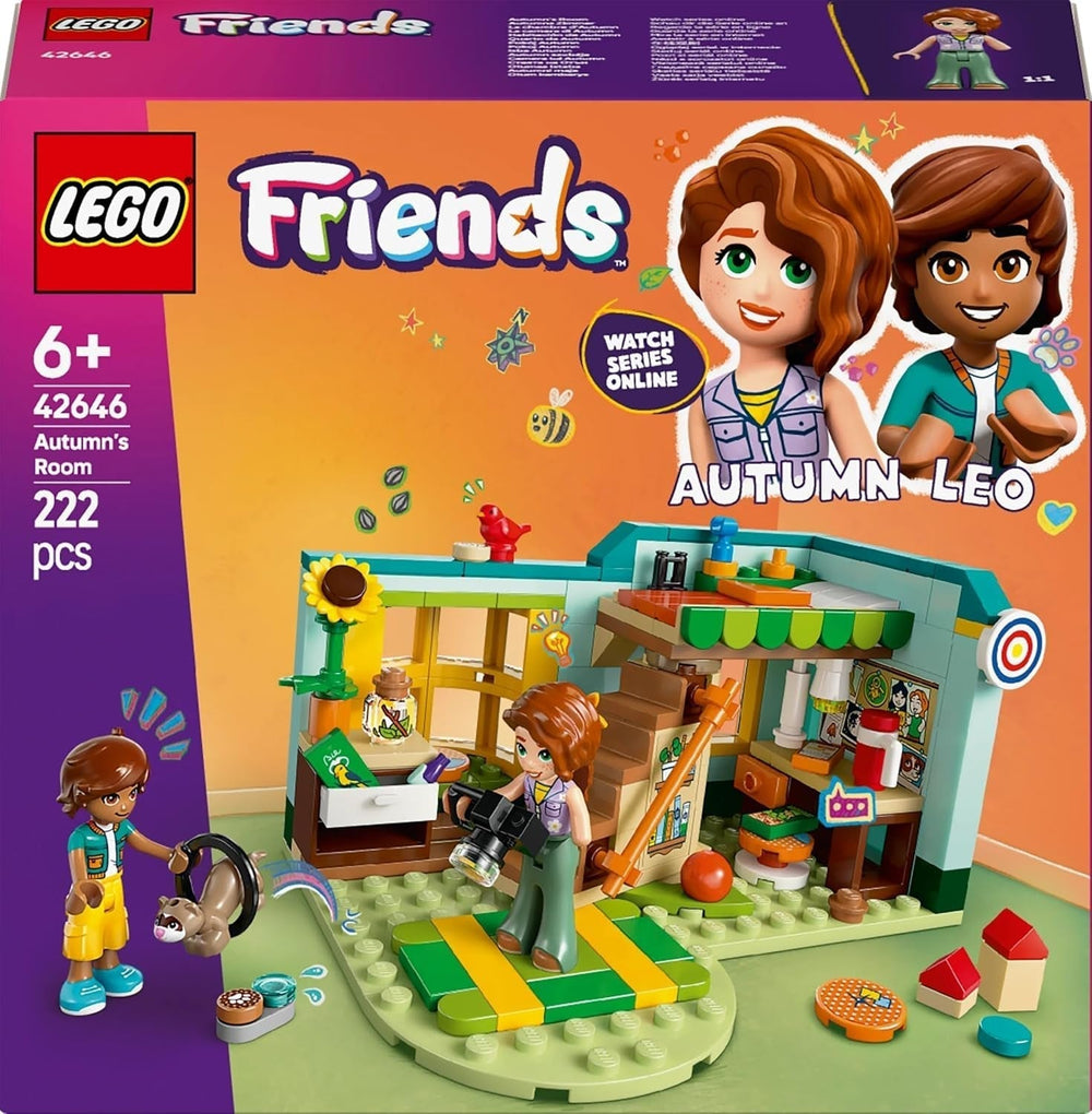 LEGO Friends Jesienny pokój Zestaw do budowania i zabawy do kreatywnego odgrywania ról, dla dziewcząt od 6 lat, z 2 minifigurkami i figurką fretki, zabawka edukacyjna 42646 Zestawy do budowania Besuche den LEGO-Store