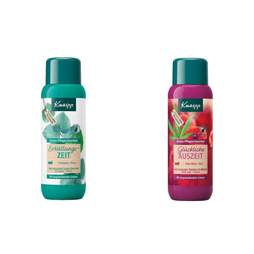 Kneipp Aroma Foam Bath Cold Season, dodatek do kąpieli z naturalnymi olejkami eterycznymi z eukaliptusa i mięty, 400 ml Prysznic i kąpiel Naty Shop Happy Time Out piankowy zestaw do kąpieli