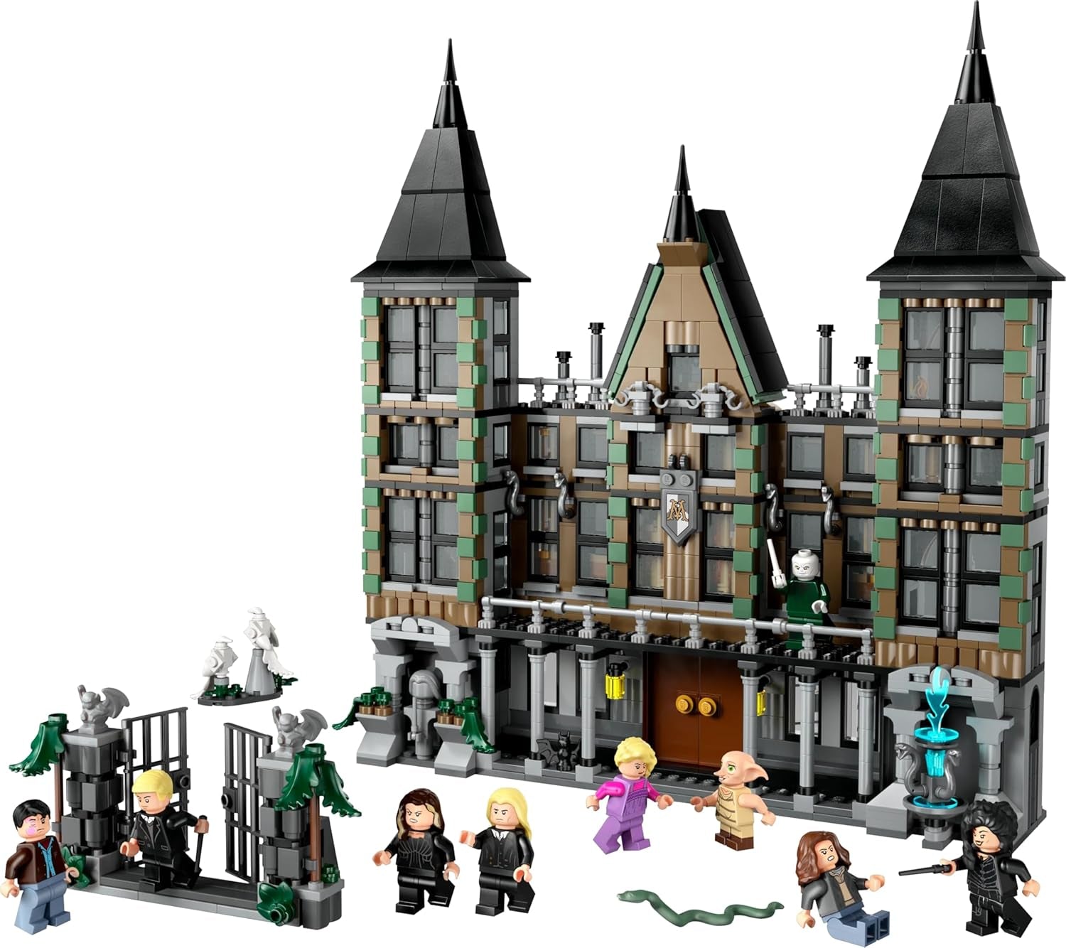 LEGO Harry Potter Malfoy Family Country Estate, fantastyczna zabawka do kolekcjonowania i eksponowania, prezent dla chłopców, dziewcząt i fanów świata czarodziejów, pomysł na prezent z 9 minifigurkami 76453 Zestawy do budowania Besuche den LEGO-Store