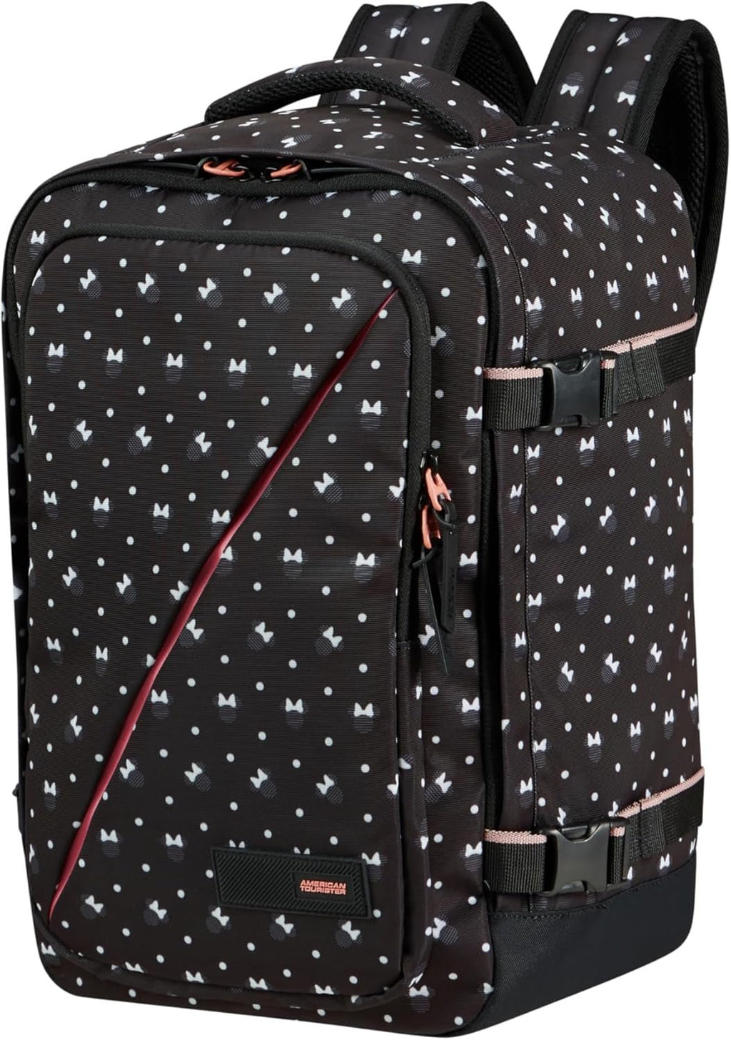 American Tourister Take2Cabin Disney - Geantă de cabină Ryanair 25 x 20 x 40 cm, 24 L, 0.50 kg, bagaj de mână, rucsac avion S Underseater Bagaje și echipament de călătorie Naty Shop Multicolor (Minnie Urban Dots)