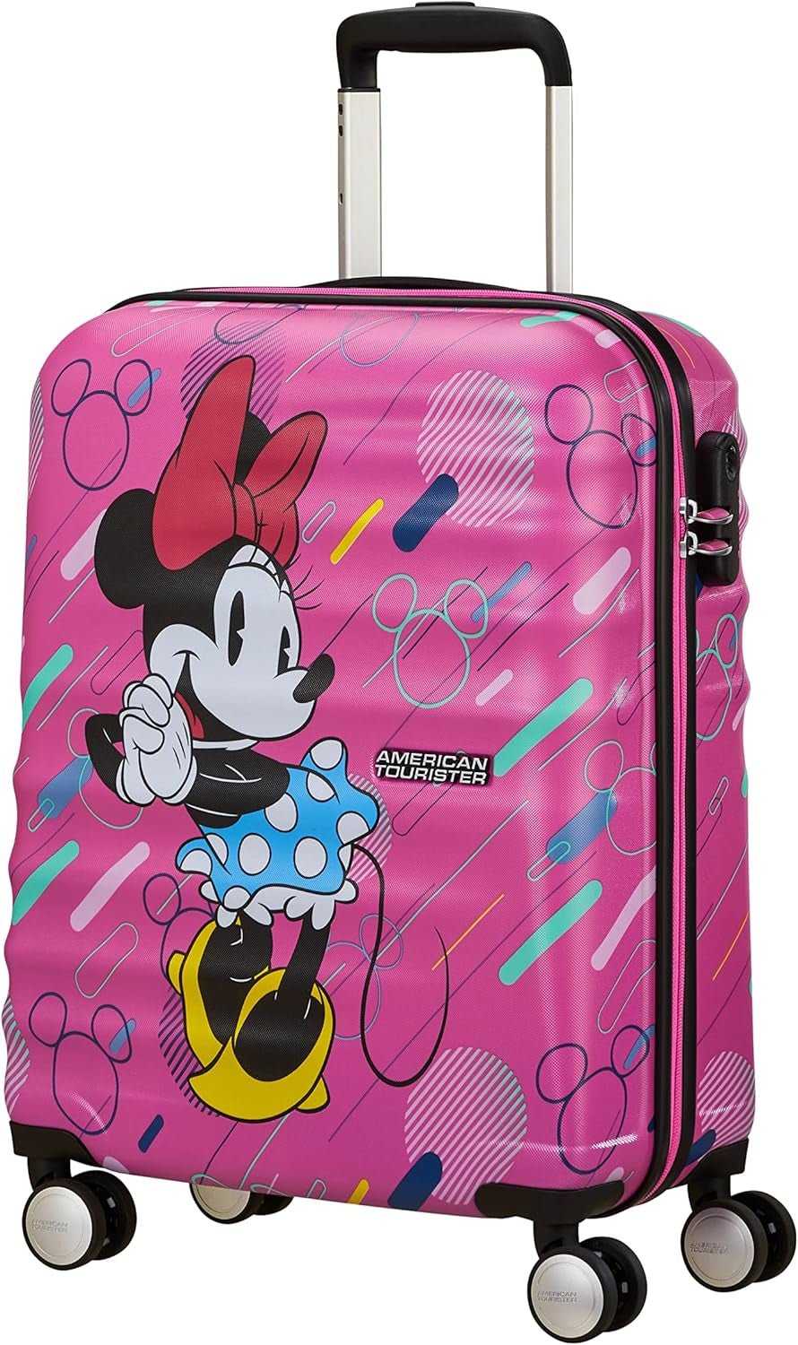 American Tourister Wavebreaker Disney - Spinner S, bagaje pentru copii, 55 cm, 36 L, multicolor (Donald Blue Kiss) - Naty Shop