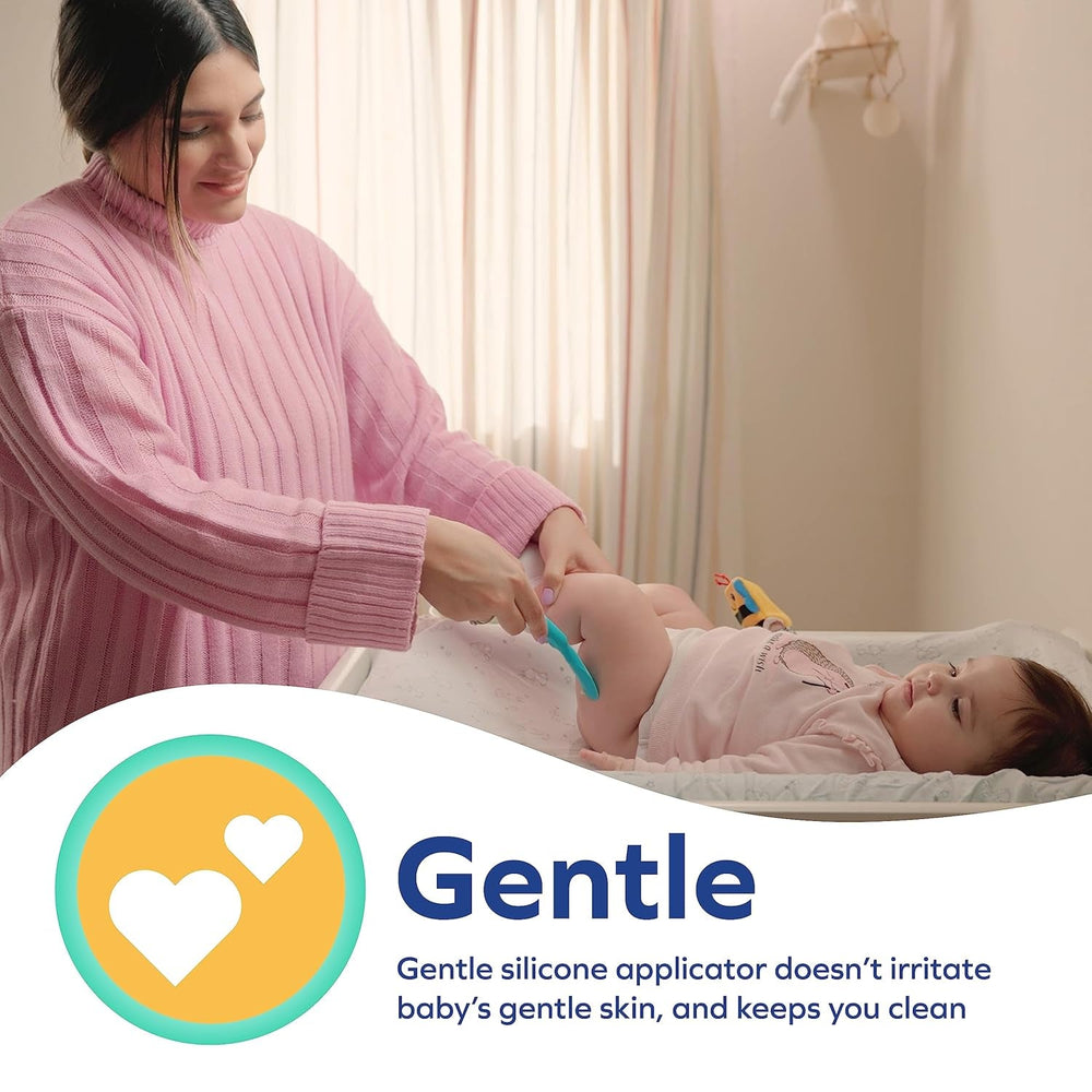 Aplicator de cremă pentru scutece Nuby - Spatulă pentru cremă împotriva erupțiilor cutanate | inclusiv cutie de călătorie | potrivit de la naștere Copii - Baie si Skincare Naty Shop