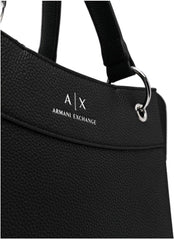 Armani Exchange Essential pentru femei, Wave, Silver Printed Logo Shopping L Genti Femei Naty Shop