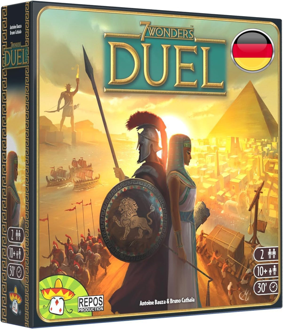 Asmodee 7 Wonders Duel, gra podstawowa, gra dla koneserów, gra strategiczna, 2 graczy, wiek 10+, 30 minut, niemiecki