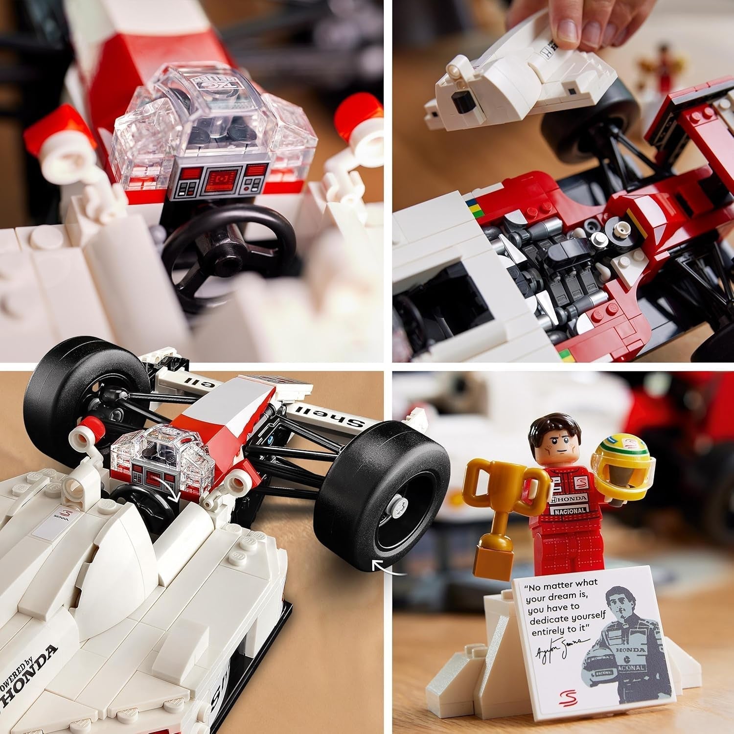 LEGO Icons Zestaw modeli samochodów Mclaren MP4/4 i Ayrton Senna, zestaw samochodów wyścigowych F1 dla dorosłych z minifigurką kierowcy, przedmiot kolekcjonerski, pomysł na prezent dla mężczyzn, kobiet, dla niego i dla niej 10330 Zestawy do budowania Besuche w sklepie LEGO
